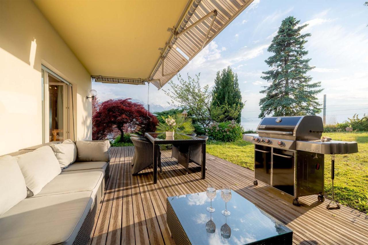 Ground Floor Rooms with Stunning Lake View&Garden Access Montreux Exterior foto