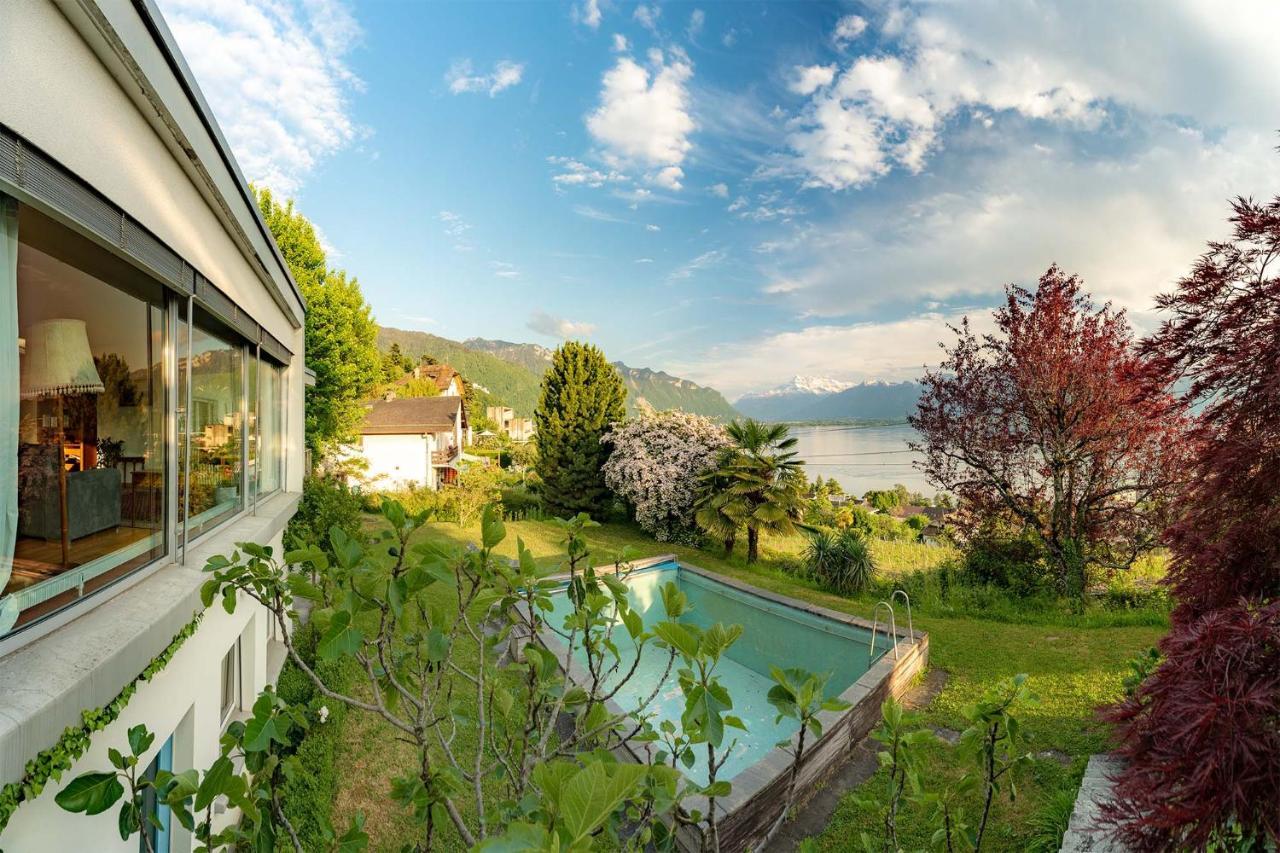 Ground Floor Rooms with Stunning Lake View&Garden Access Montreux Exterior foto